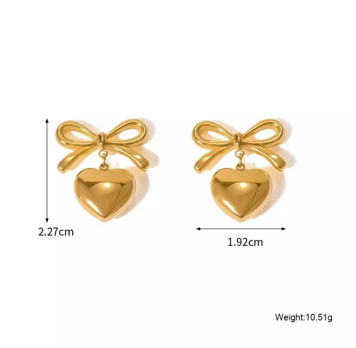 Hearted Bow Earrings  2