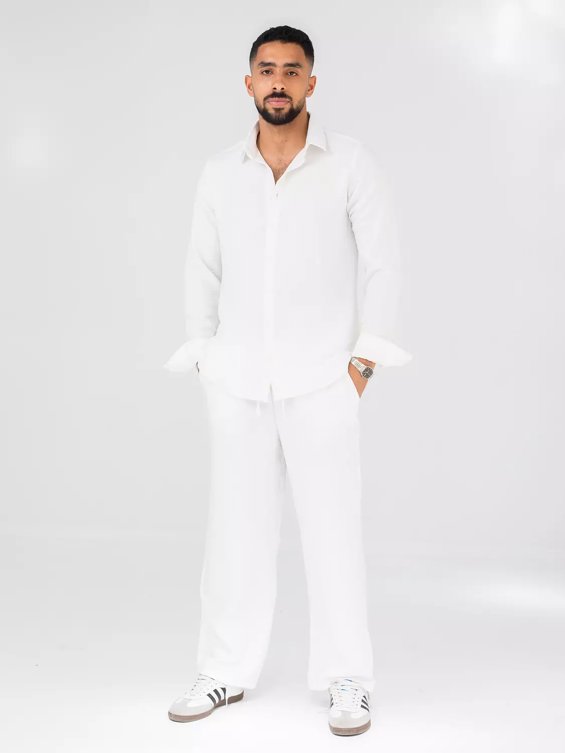 Linen Shirt | White image