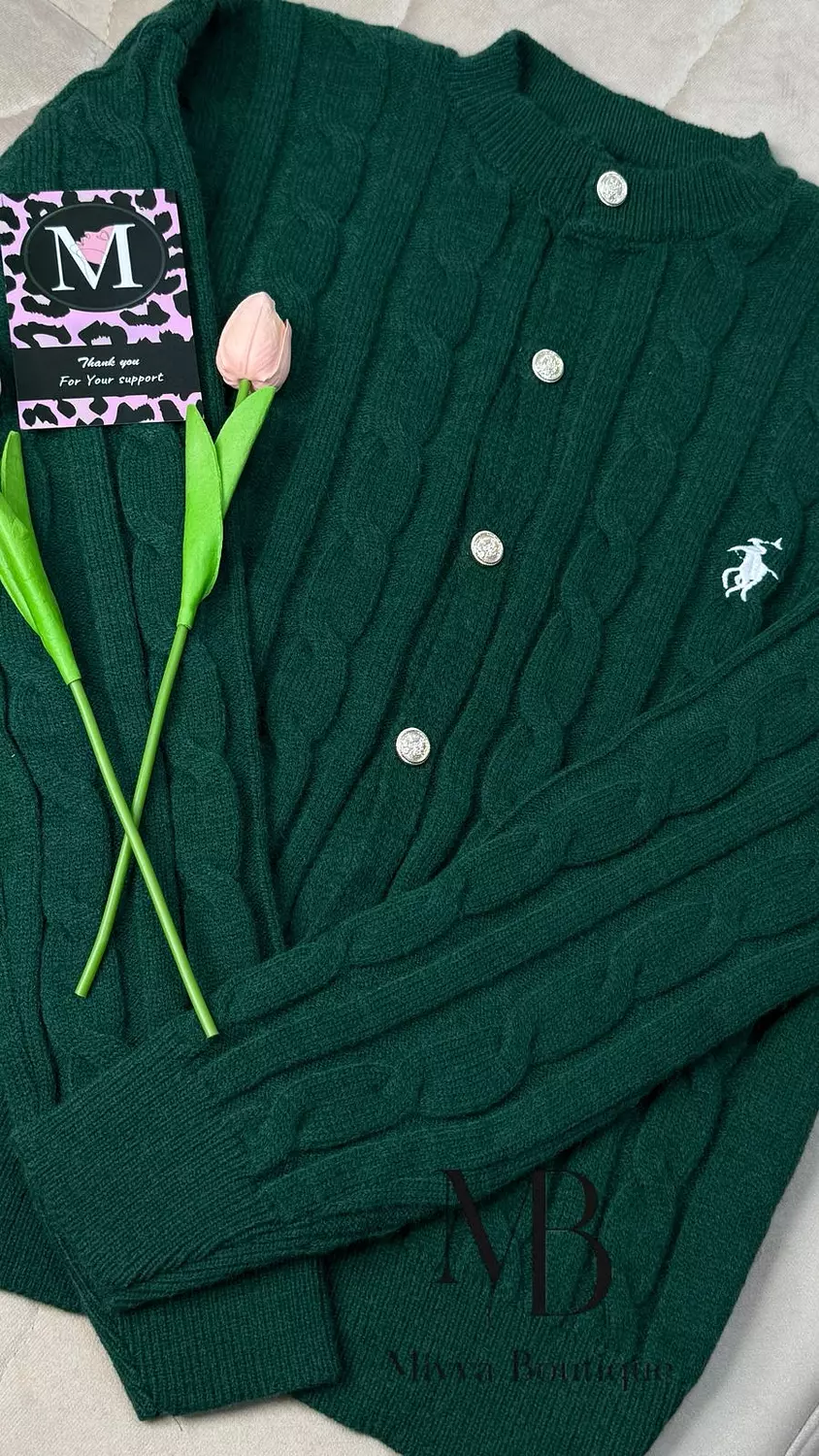 Soft Polo-Embroidered Cardigan * 8