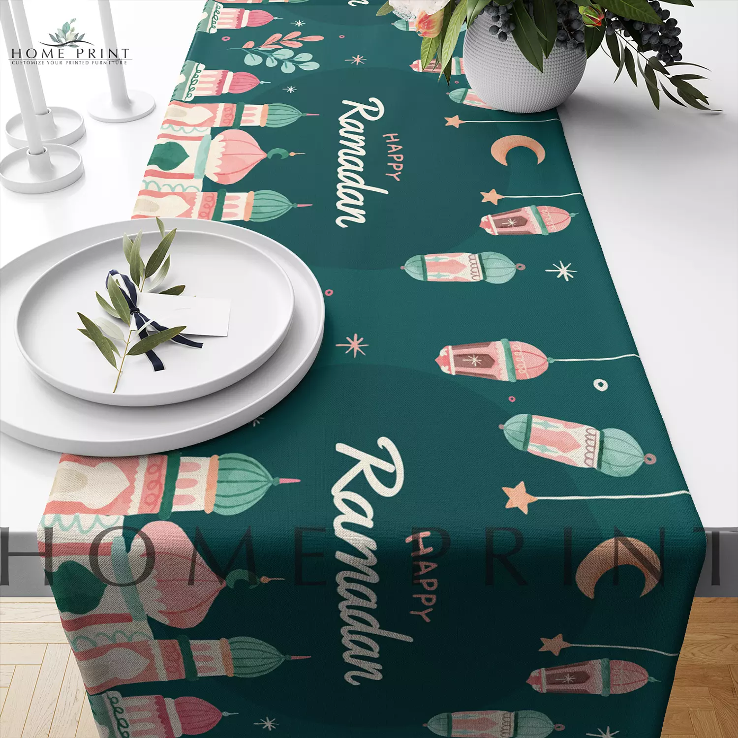 Ramadan Runner - Islamic Mosques Design- Multi Color image