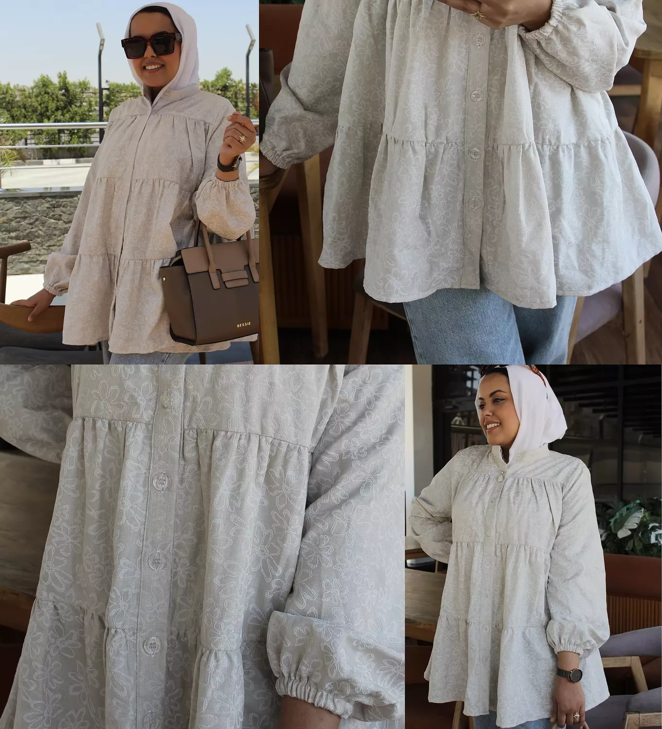 Ruffled Floral Blouse 🤍 16
