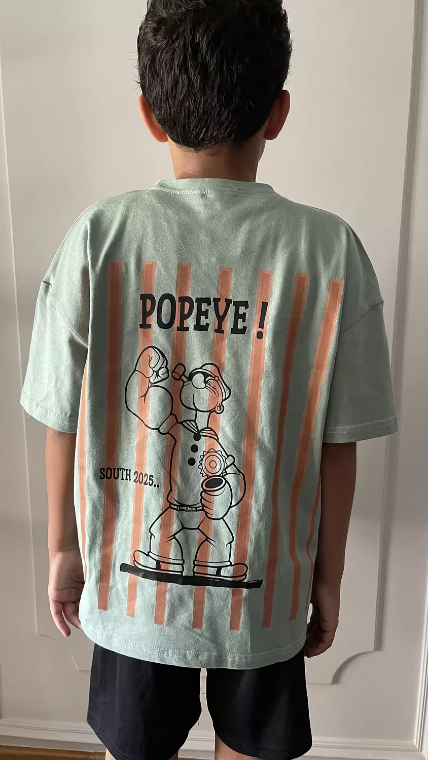 SOUTH Unisex Pastel Green POP-EYE Oversized t-shirt  hover image