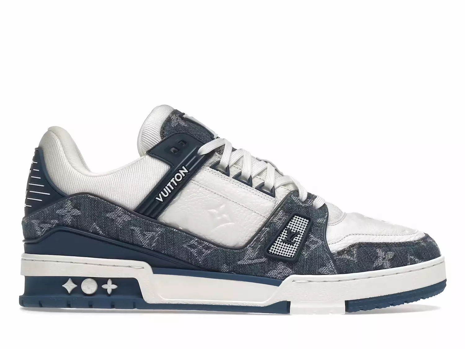 Louis Vuitton LV Trainer Monogram Denim White Blue image
