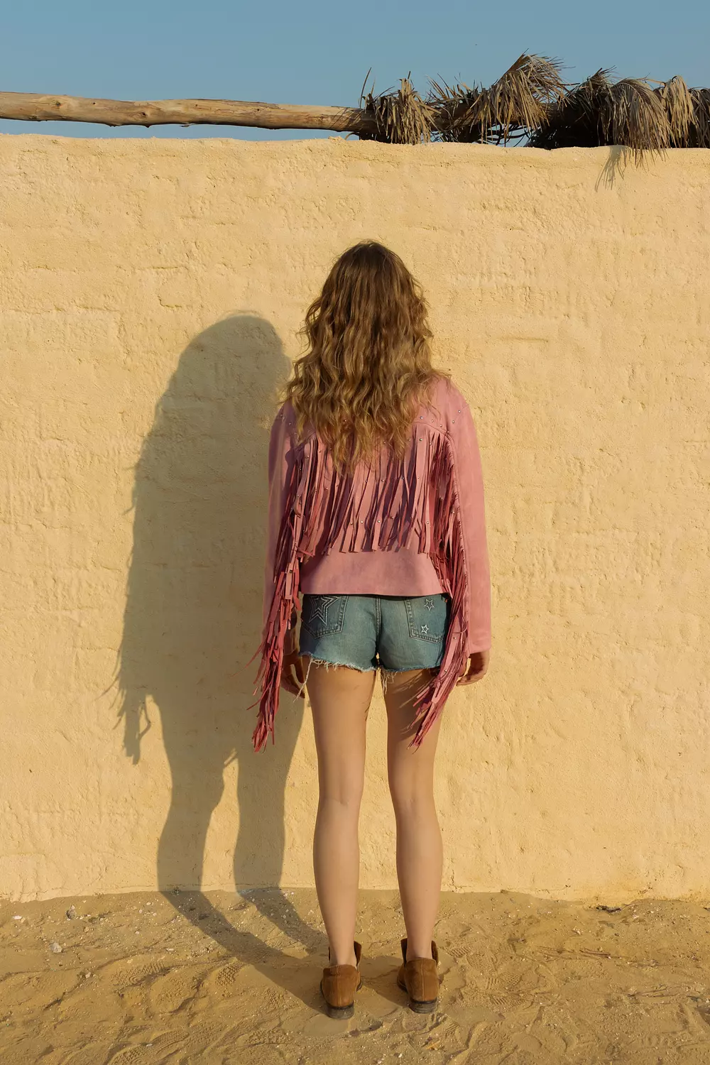 Fringe Suede Jacket - Pink 3