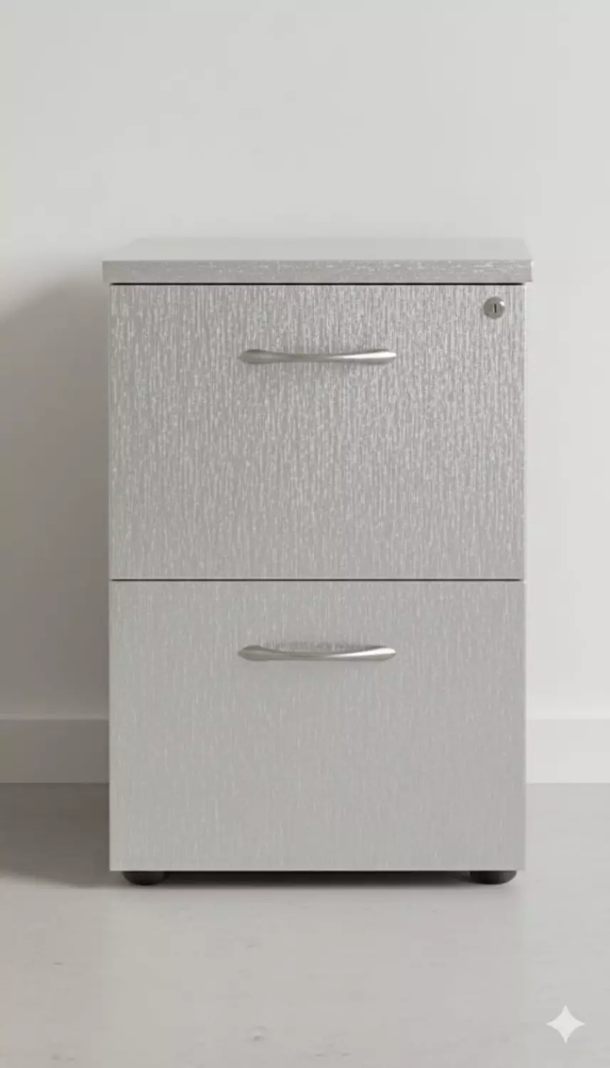 Shannon 2-Drawer Cabinet – Silver image