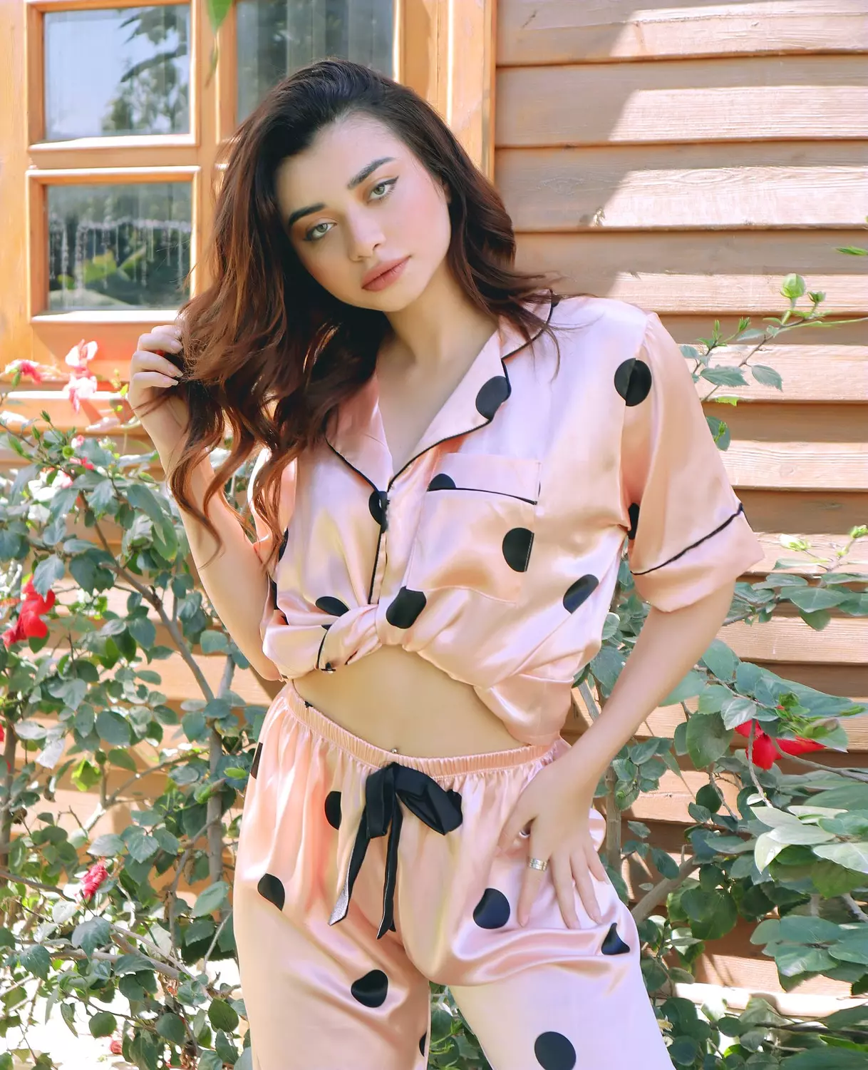 Polka Dot Satin Pajama 13