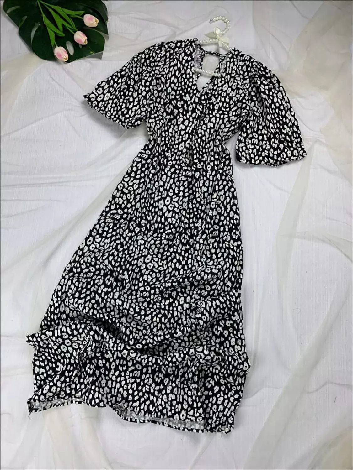 Leopard print linen dress from Splash   Size 6 to 40:48 k   image