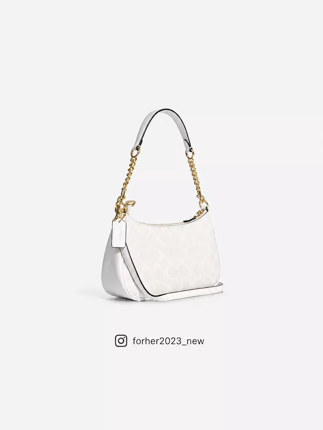 Coach Teri Shoulder Bag In Signature Canvas in white 1