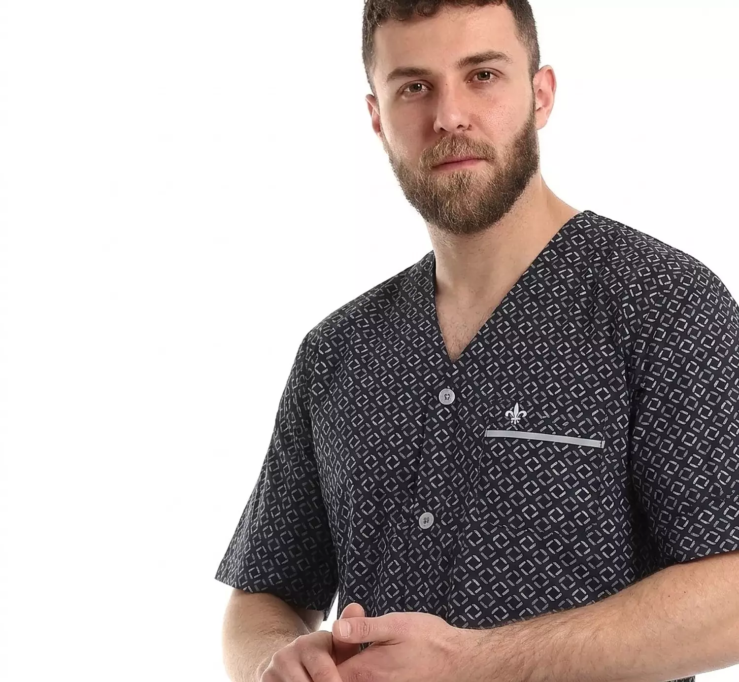 بيجاما رجالي مطبوعه كلاسيك - 2286- اسود hover image