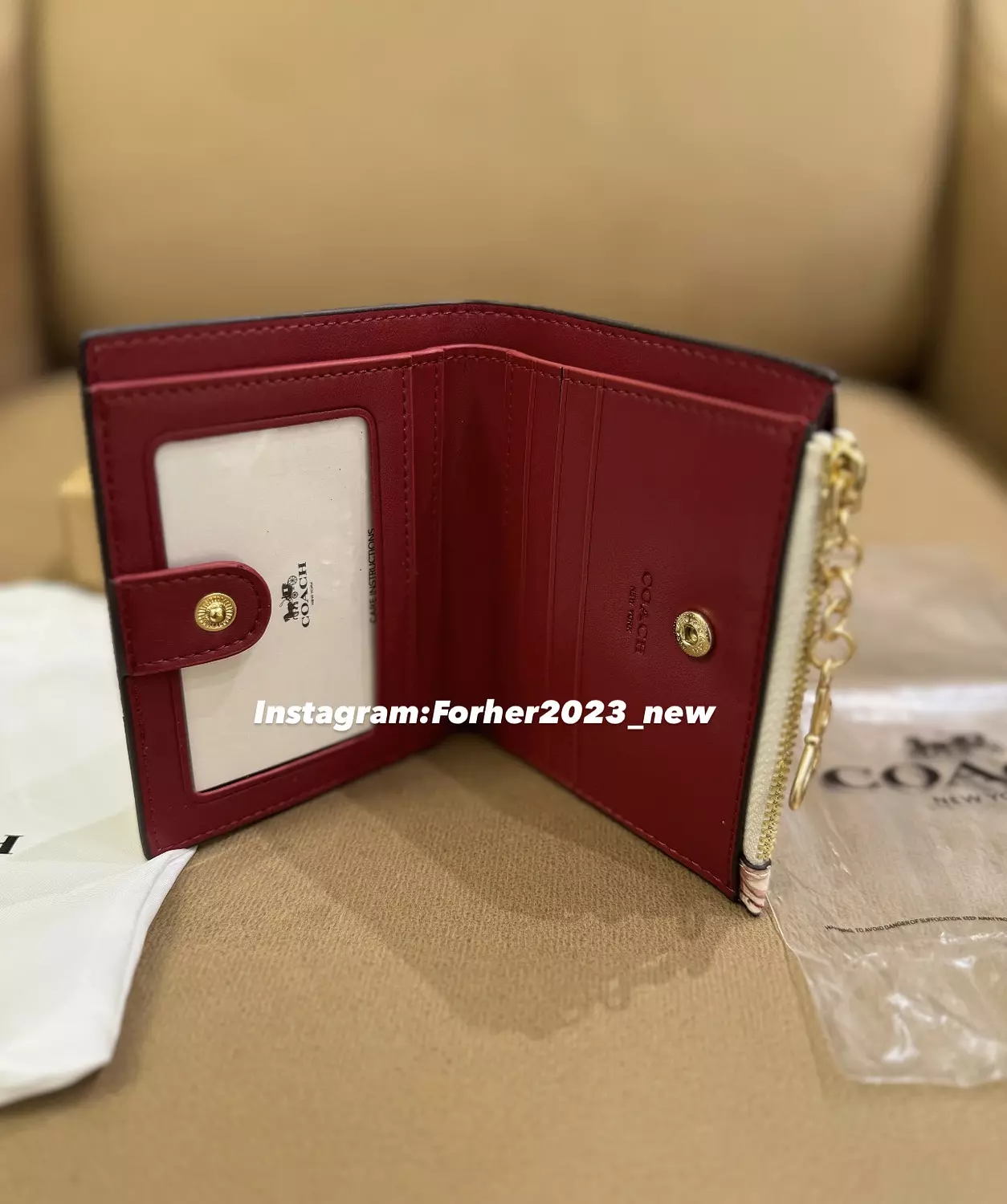 Coach bifold wallet with butterflies 1