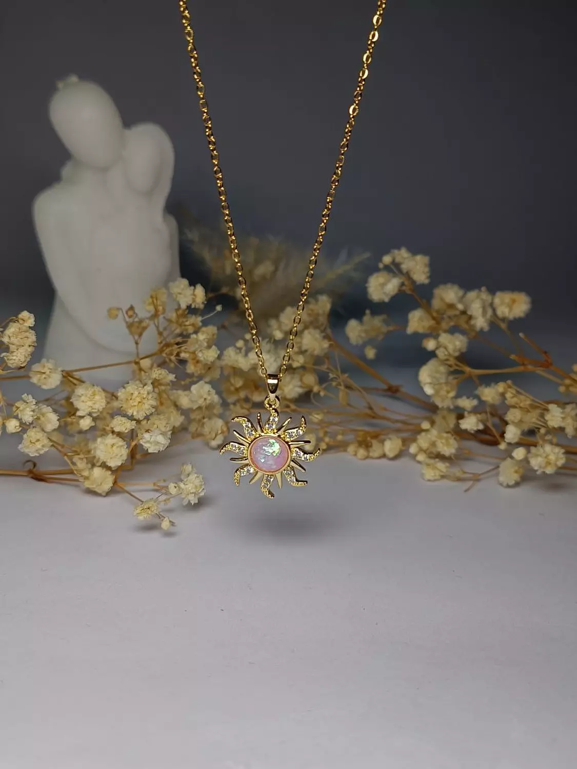 pink opal rapunzel necklace image