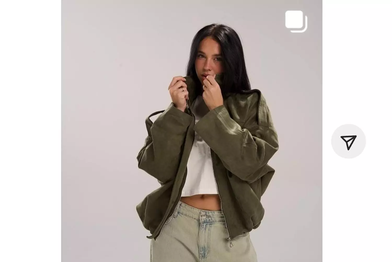 Belted Cropped Leather Jacket 5