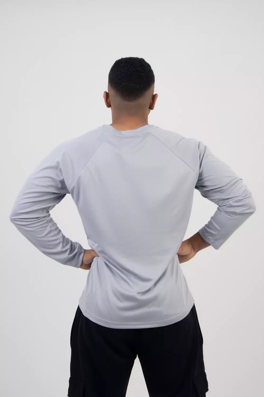 Grey Long Sleeve  T-Shirt 1
