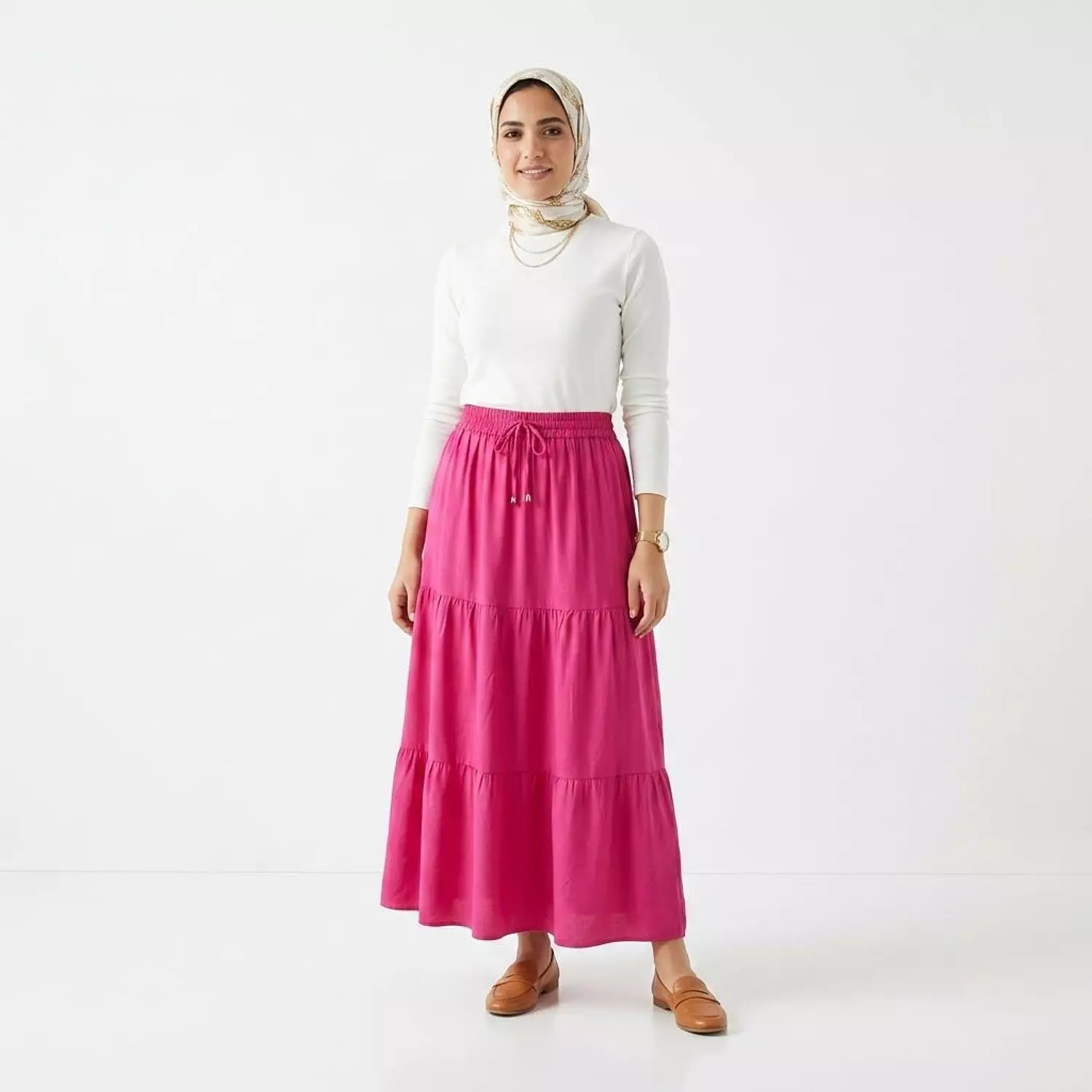 Tiered Modest Maxi Skirt 6
