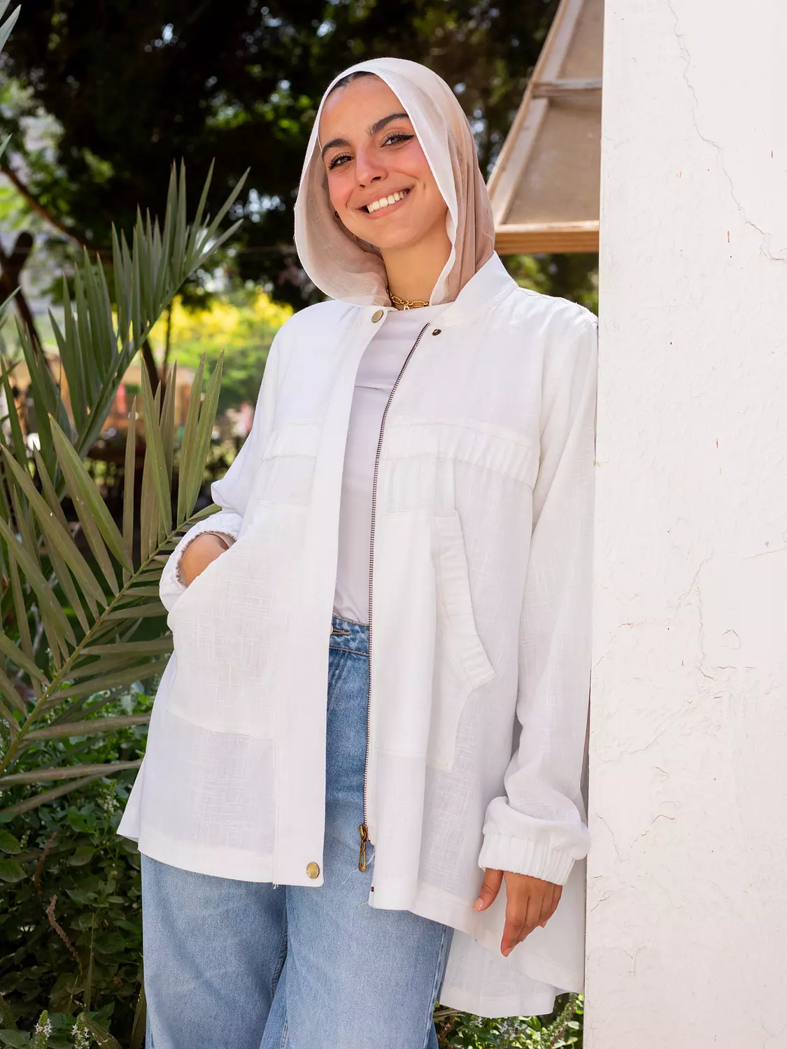 FLY HIGH LINEN JACKET in off white  5