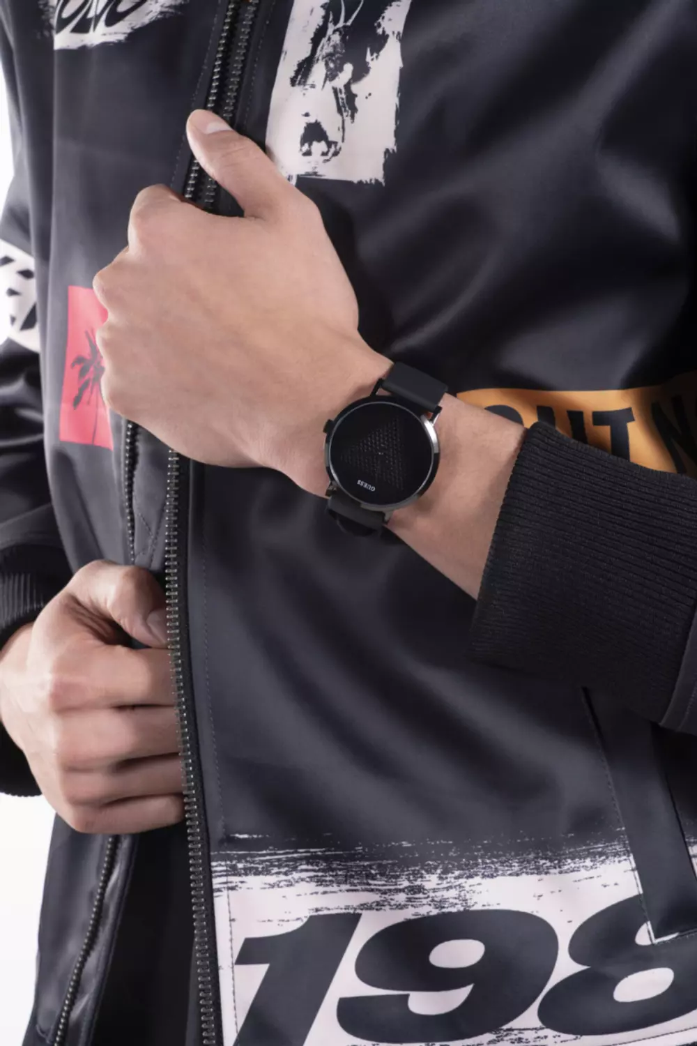 GUESS W1161G2 Men's  Watch Black Silicone Strap 5