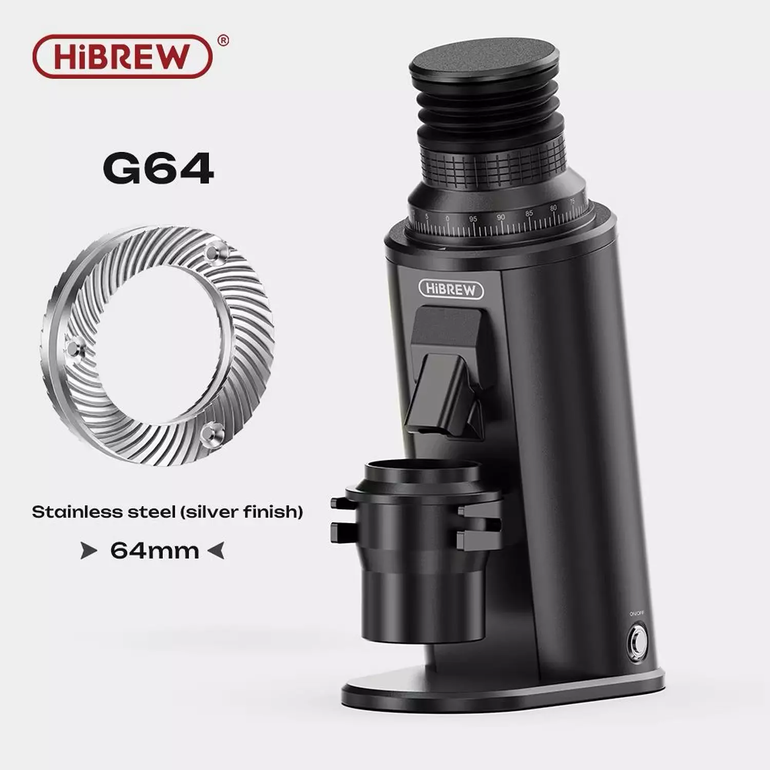 HiBREW G64 Professional Coffee Grinder – 64mm Flat Burr Grinder | Egypt image