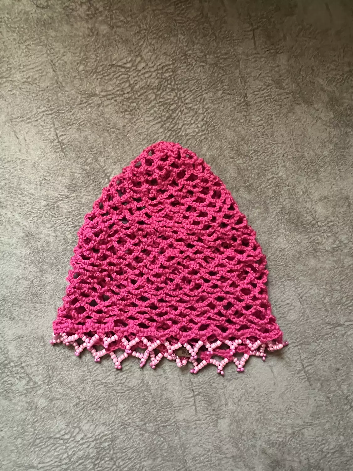 Pink bloom crochet hat 4