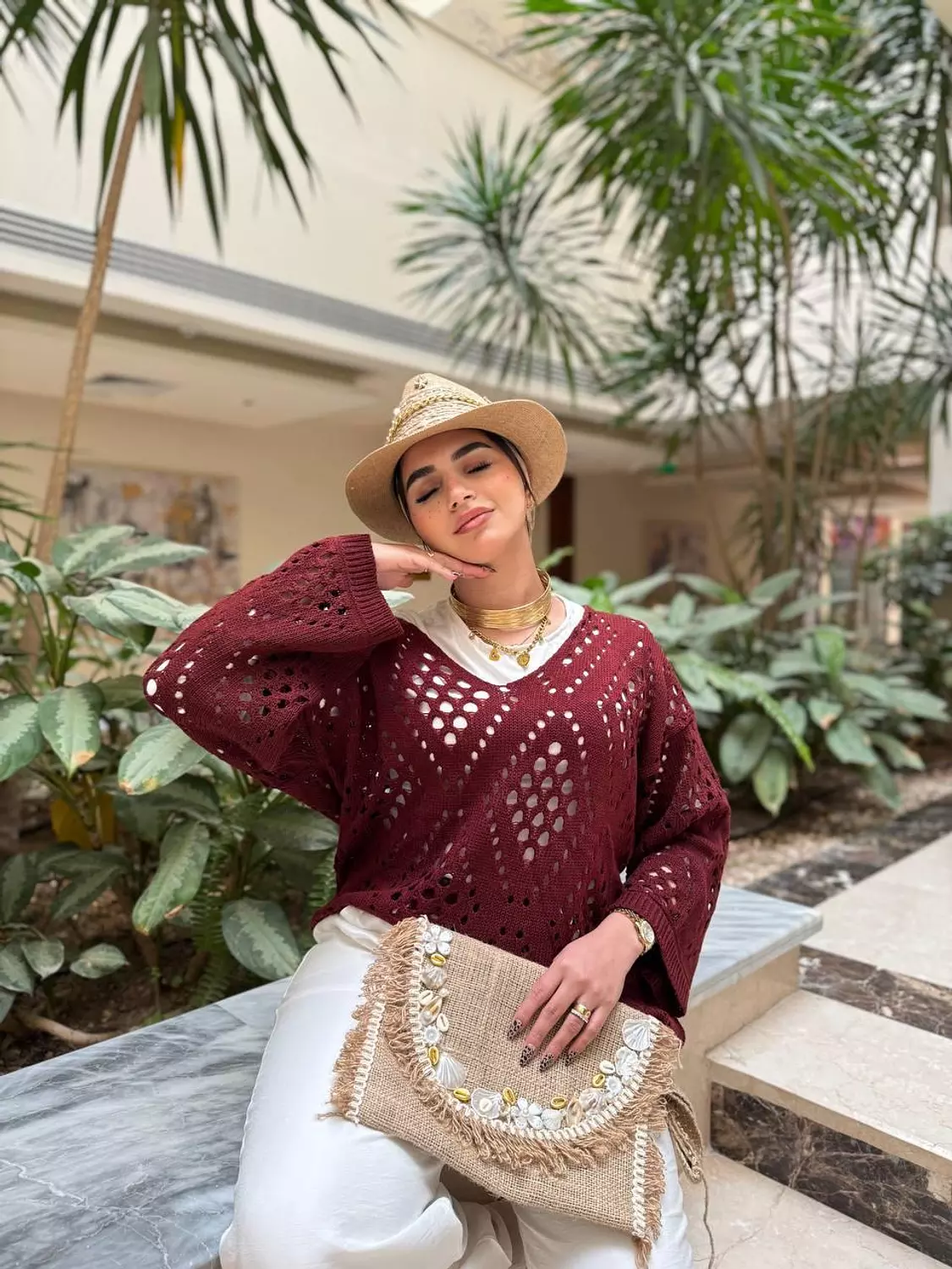Mesh knitted blouse 3