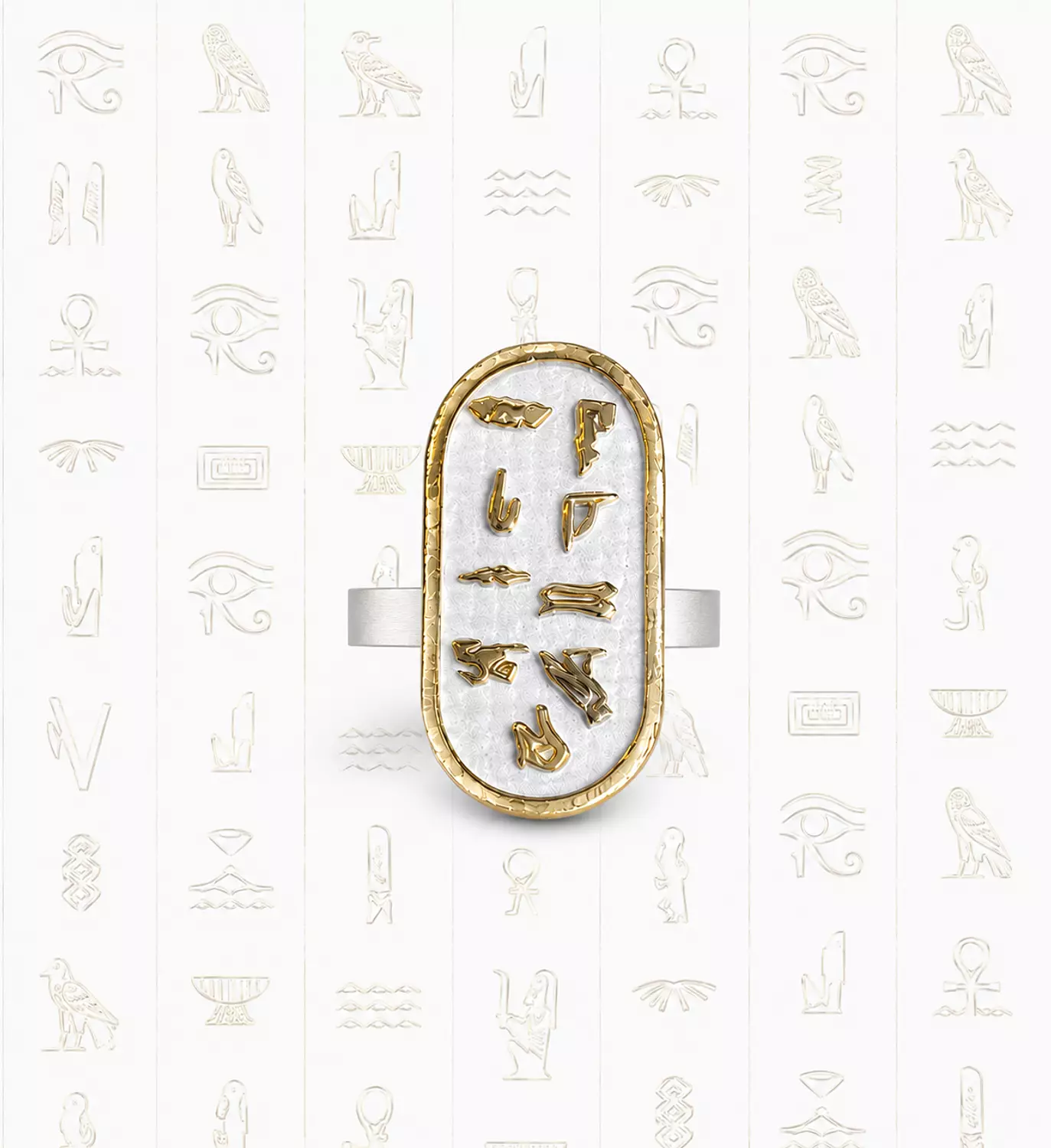Hieroglyphic Statement Ring image