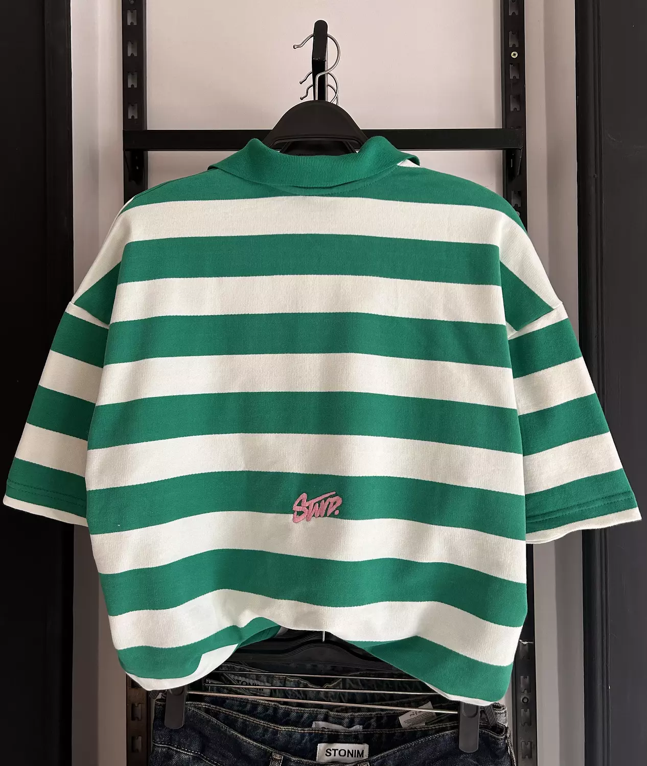 PULL&BEAR STRIPED POLO SHIRT - GREEN 8