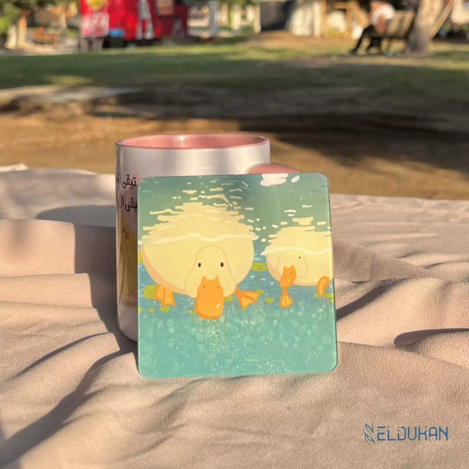 Ducks acrylic coaster image