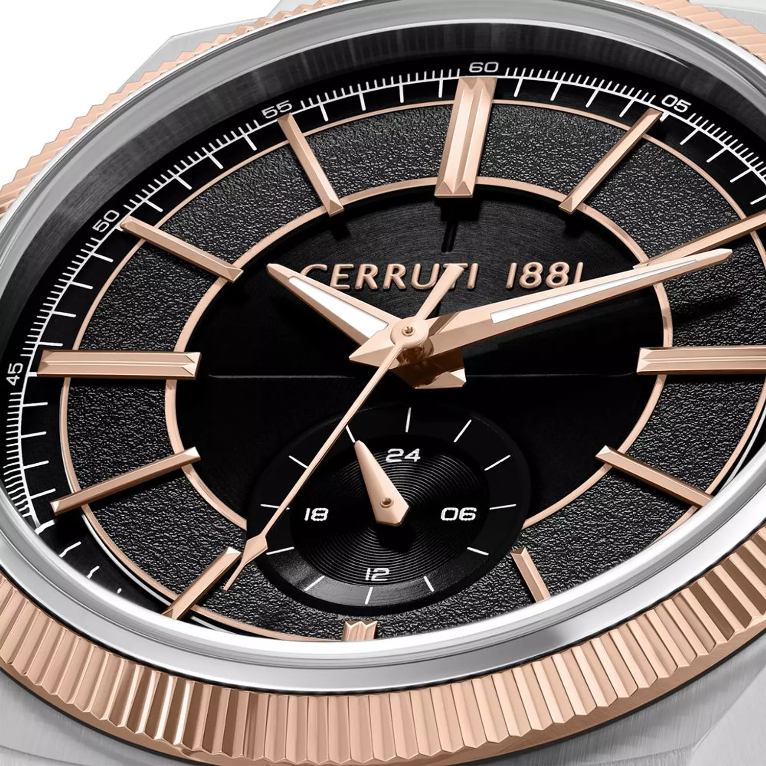 Cerruti 1881 Black Dual-Time Two-Tone Watch CIWGK0084403 3