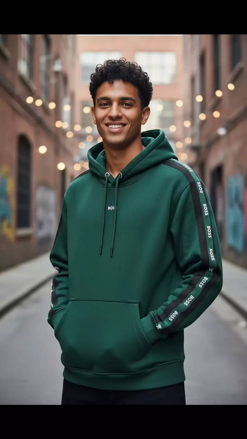Boss hoodie Green hover image