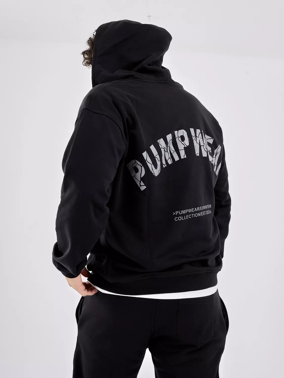 Drop Shoulder quarter Zip Hoodie ‘’black’’ 4