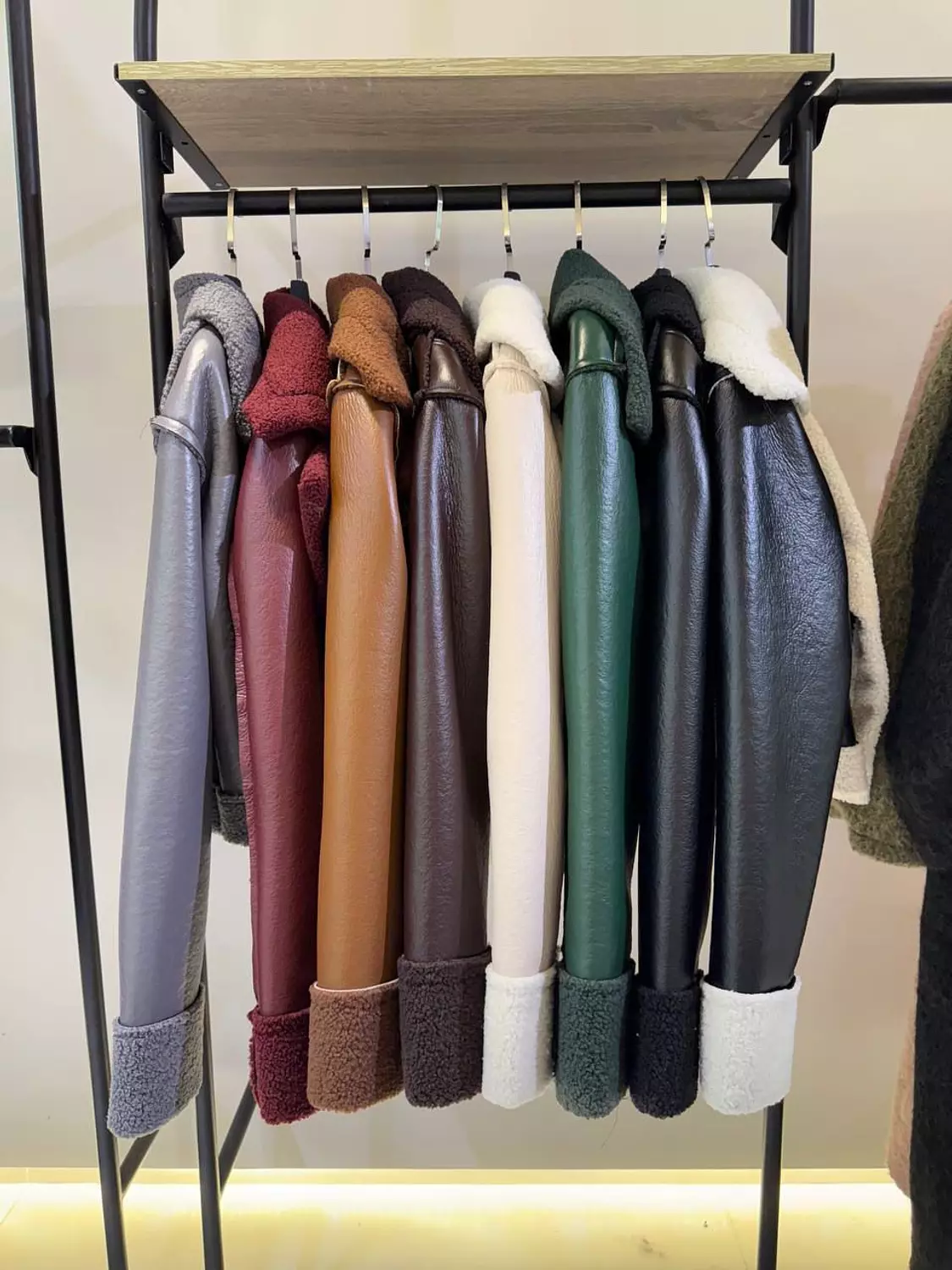 Wide Collar Faux Fur Jacket 6