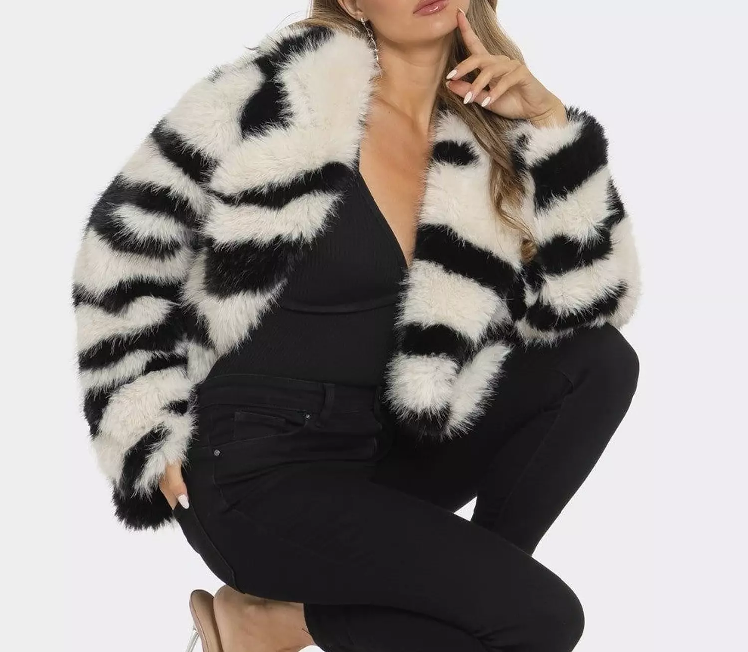 Zebra Fur Jacket image