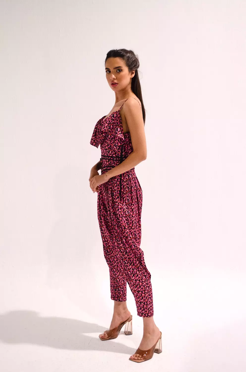 Printed Silk Satin Jumpsuit 2