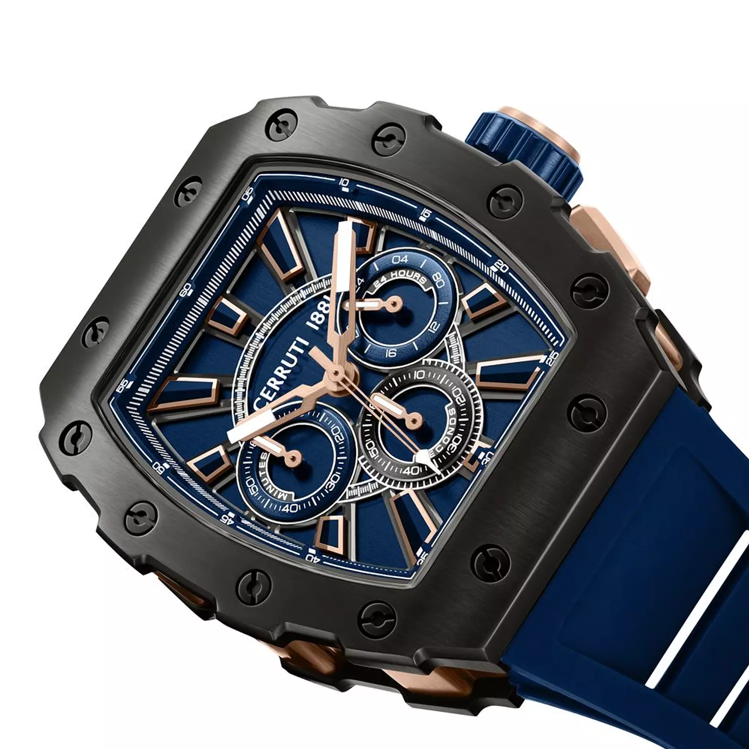 Cerruti 1881 Tonneau Blue Chronograph CIWGO0085402 3