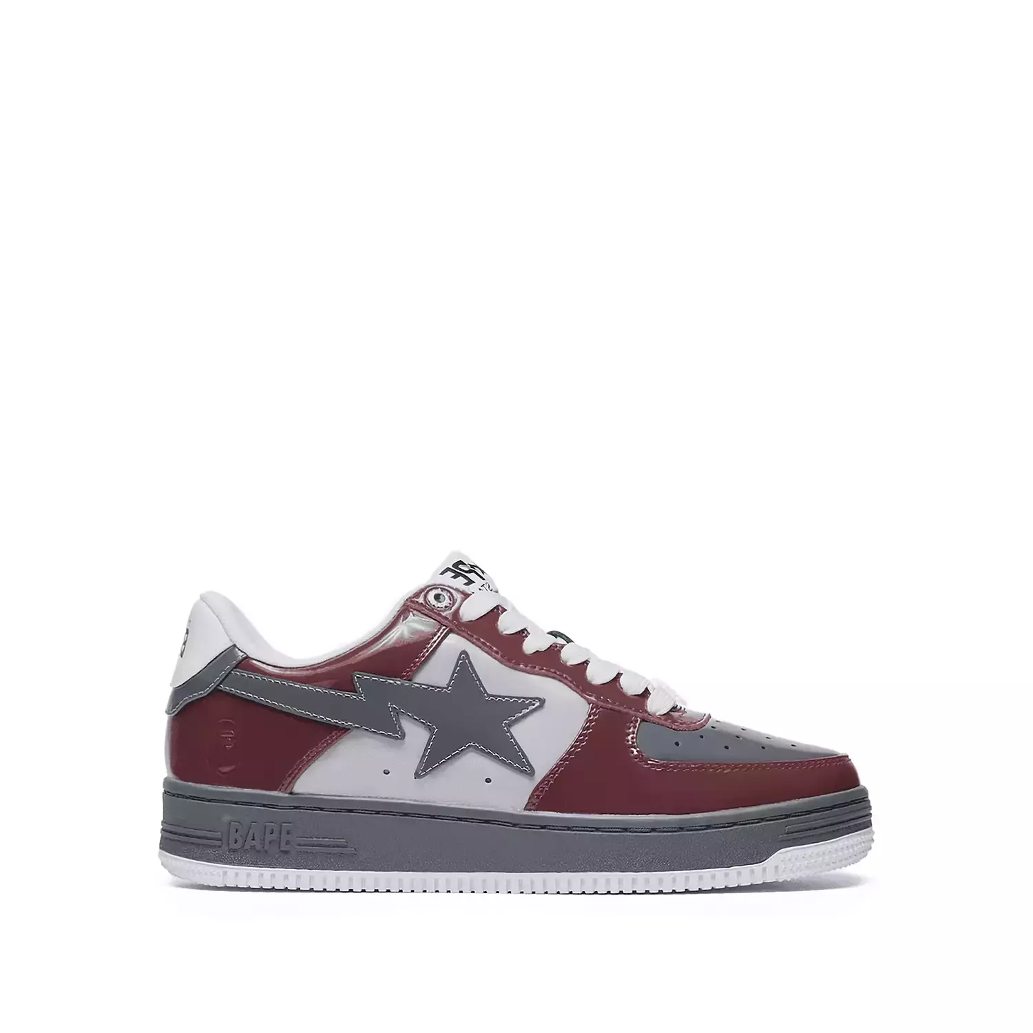 A Bathing Ape Bape Sta #2 M1 sneakers in the burgundy and grey image