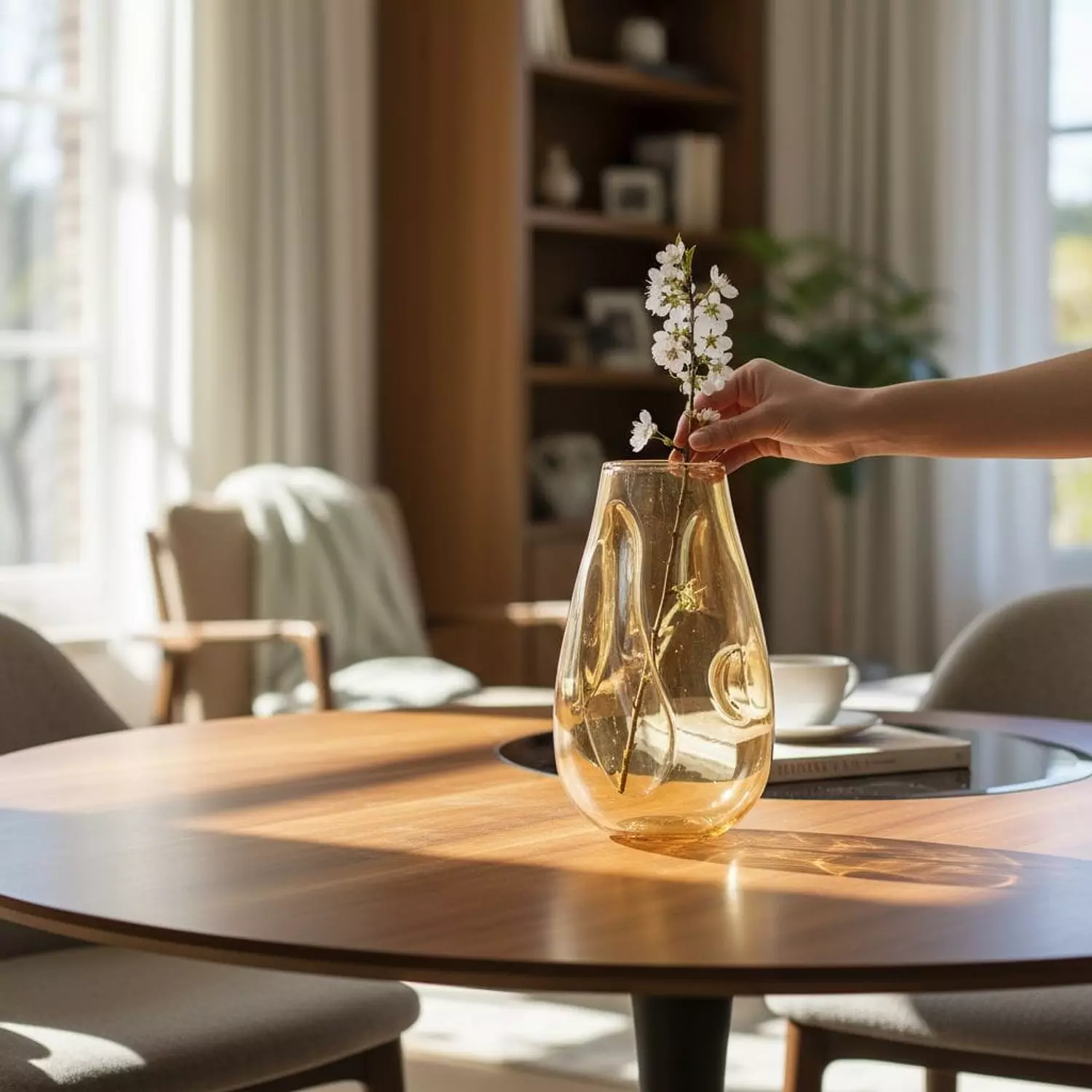 Large Honey Pyrex Vase hover image