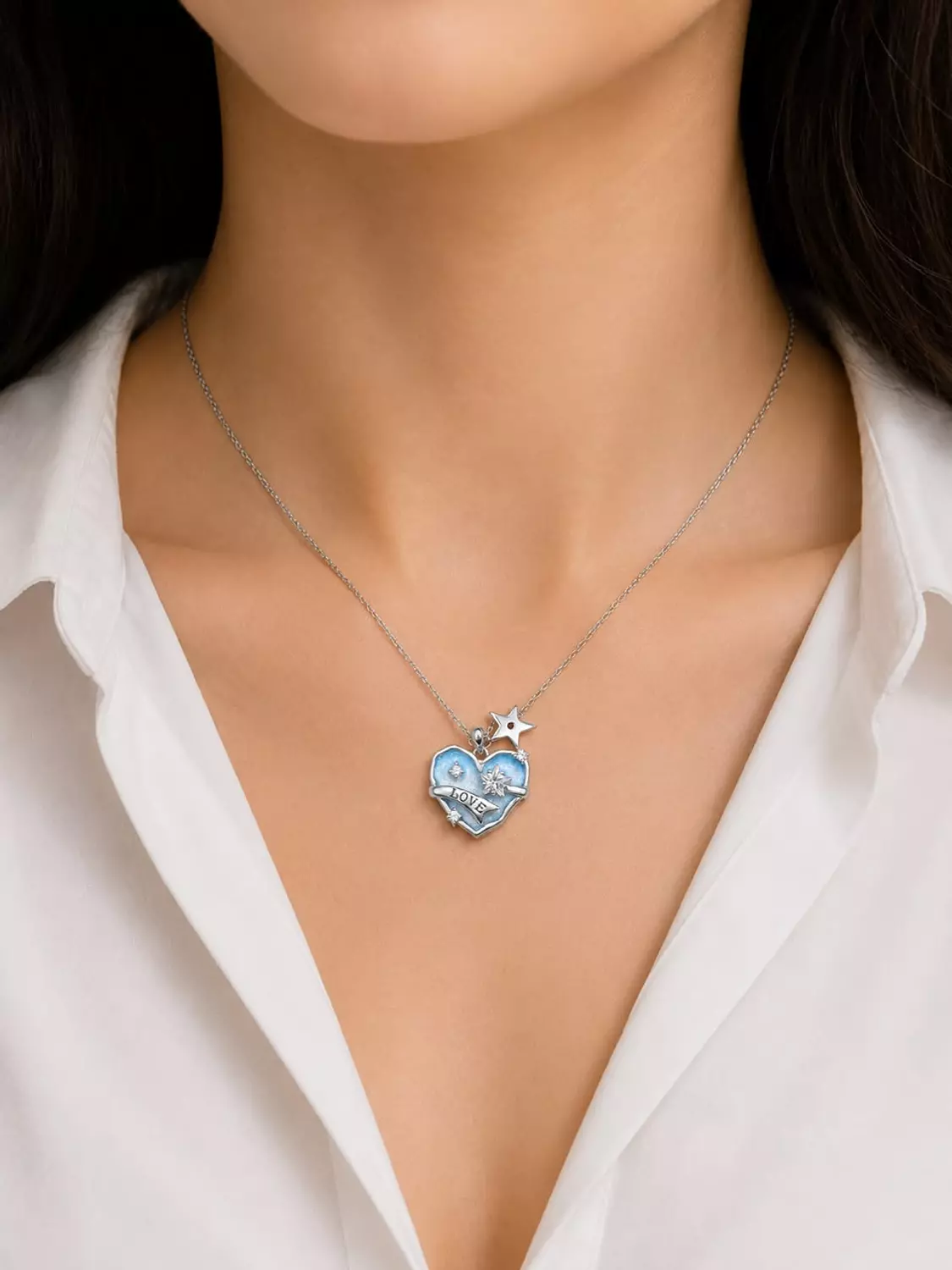 Silver Necklace Heart image