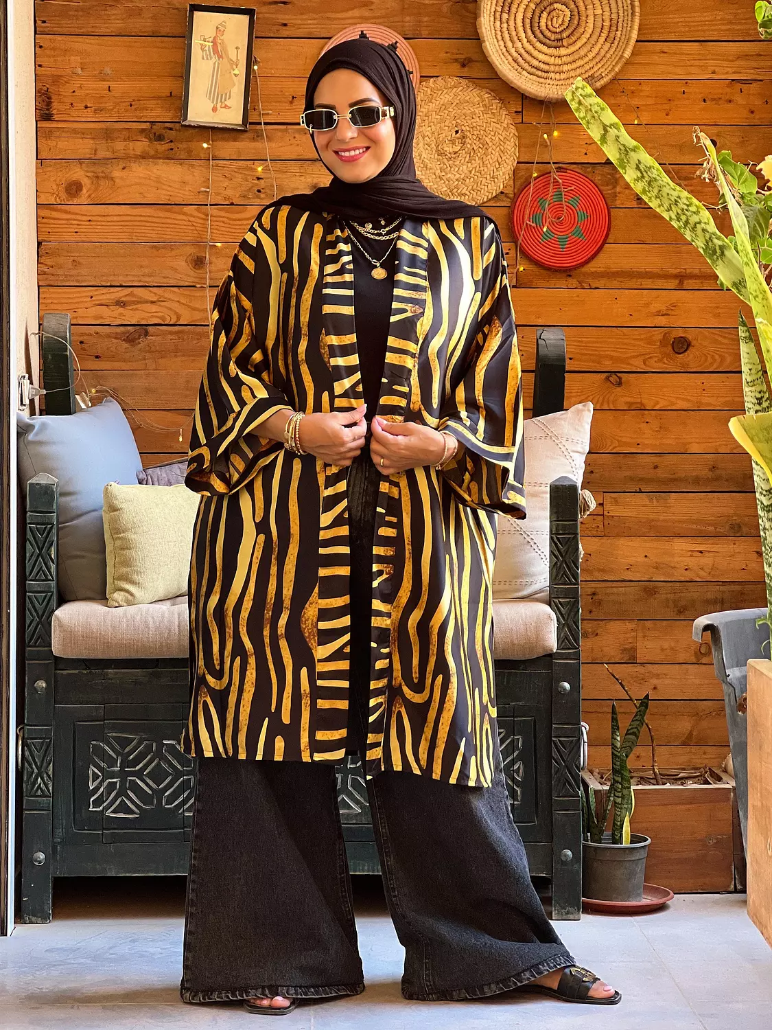 Zibra kimono - Yellow and Black image
