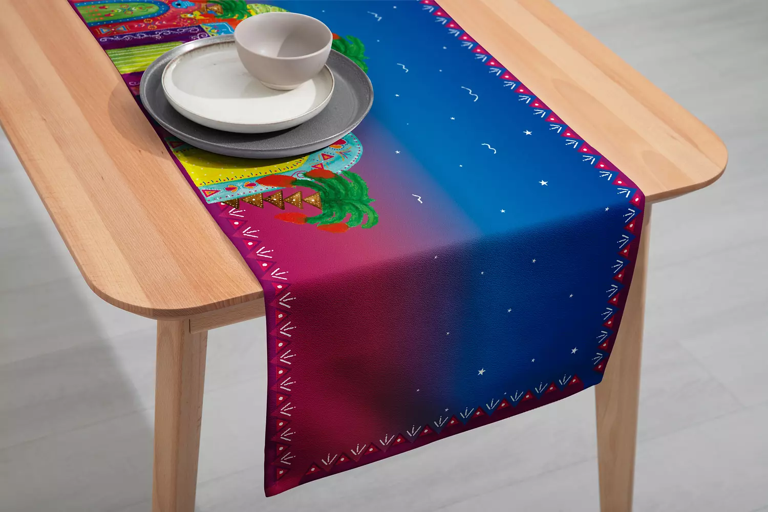 Nubian Houses Table Runner image