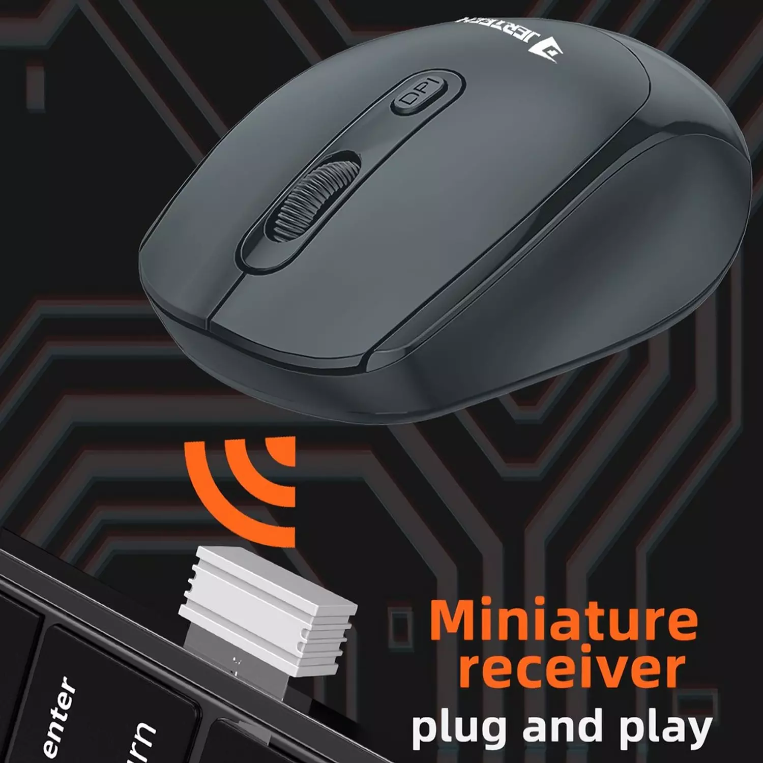 JERTECH- KM500-Waterproof Full-Size Keyboard & Mouse - Black, Made in China 8