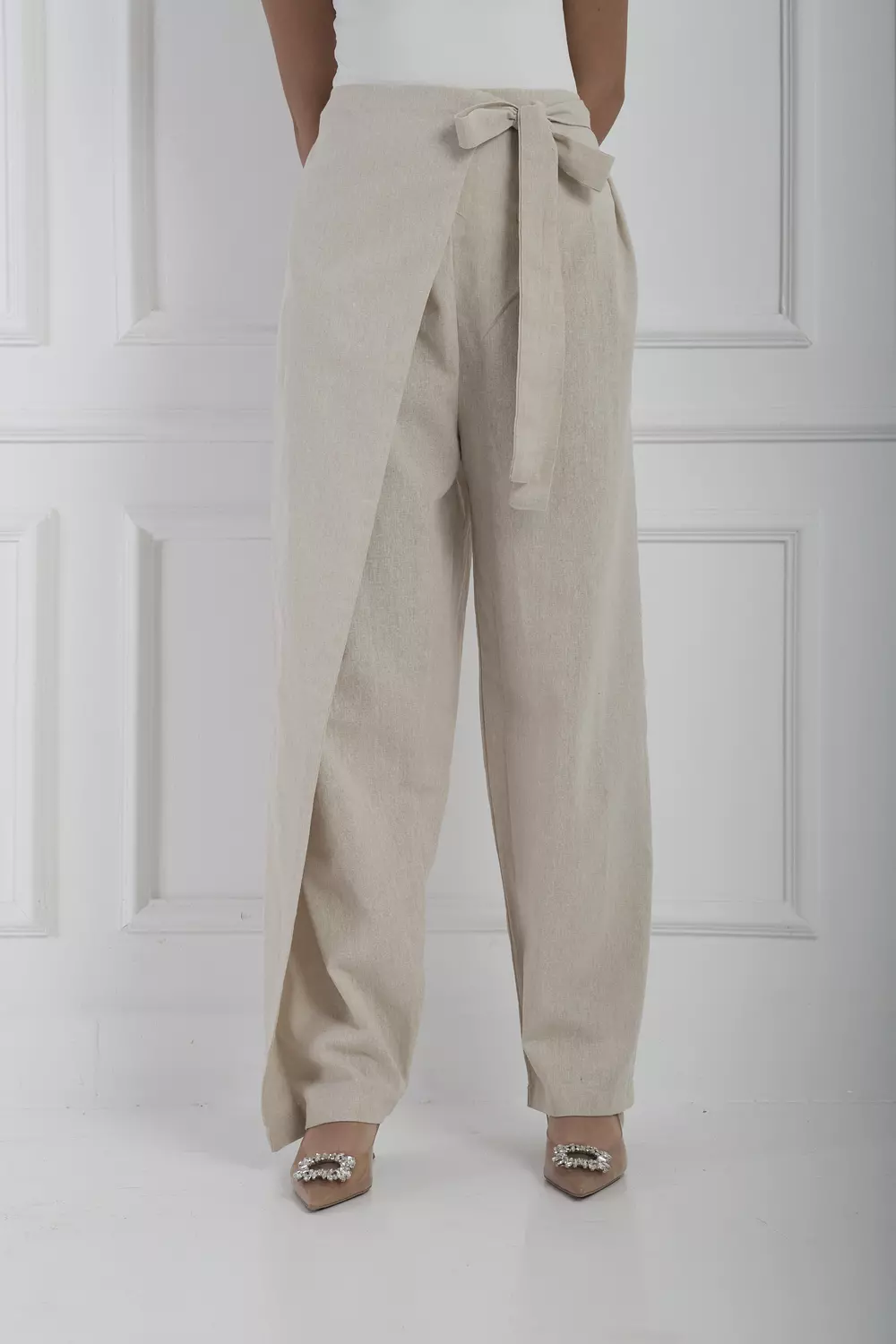 Beige Linen Pants 1