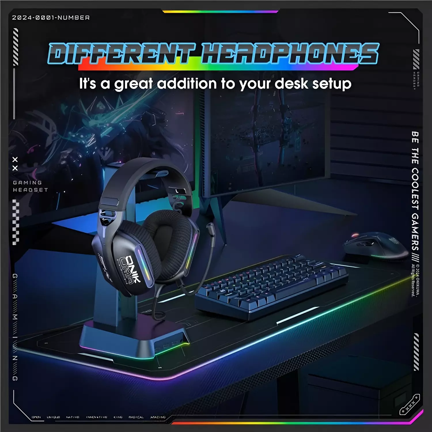 Onikuma X12 Gaming Headset - RGB Lighting - Noise-Canceling Mic - Comfortable Fit 7