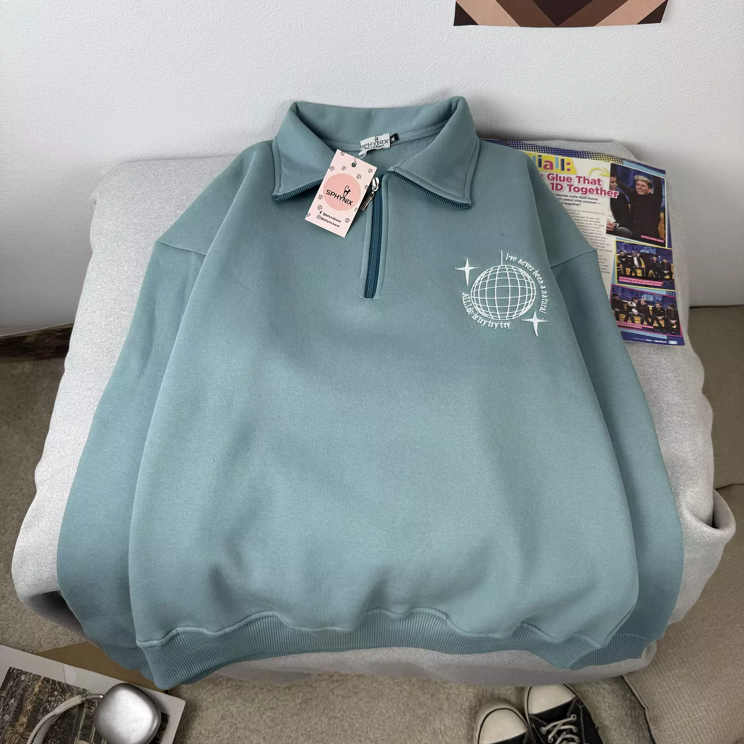 Quarter Zip Up Sweatshirt 7