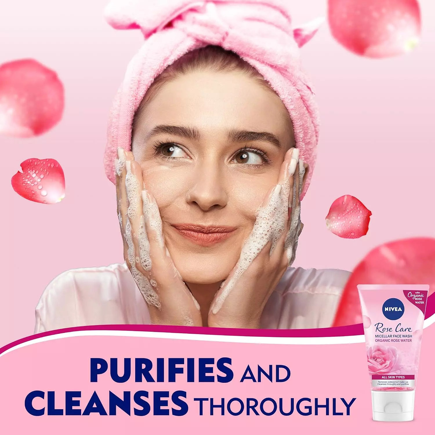 NIVEA MICELLAR FACE WASH ROSE CARE 150 ML 4