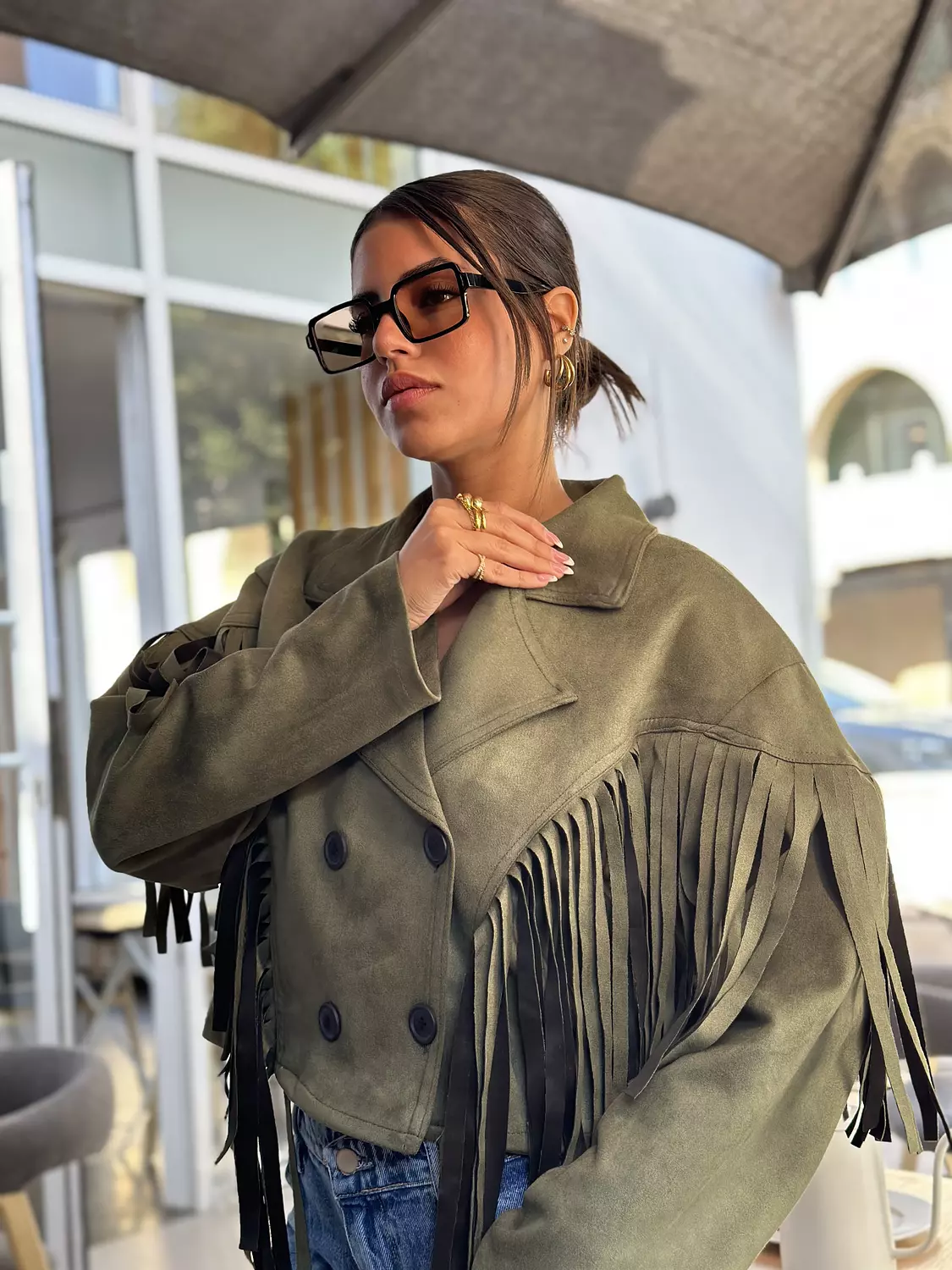 Fringed suede winter jacket  8