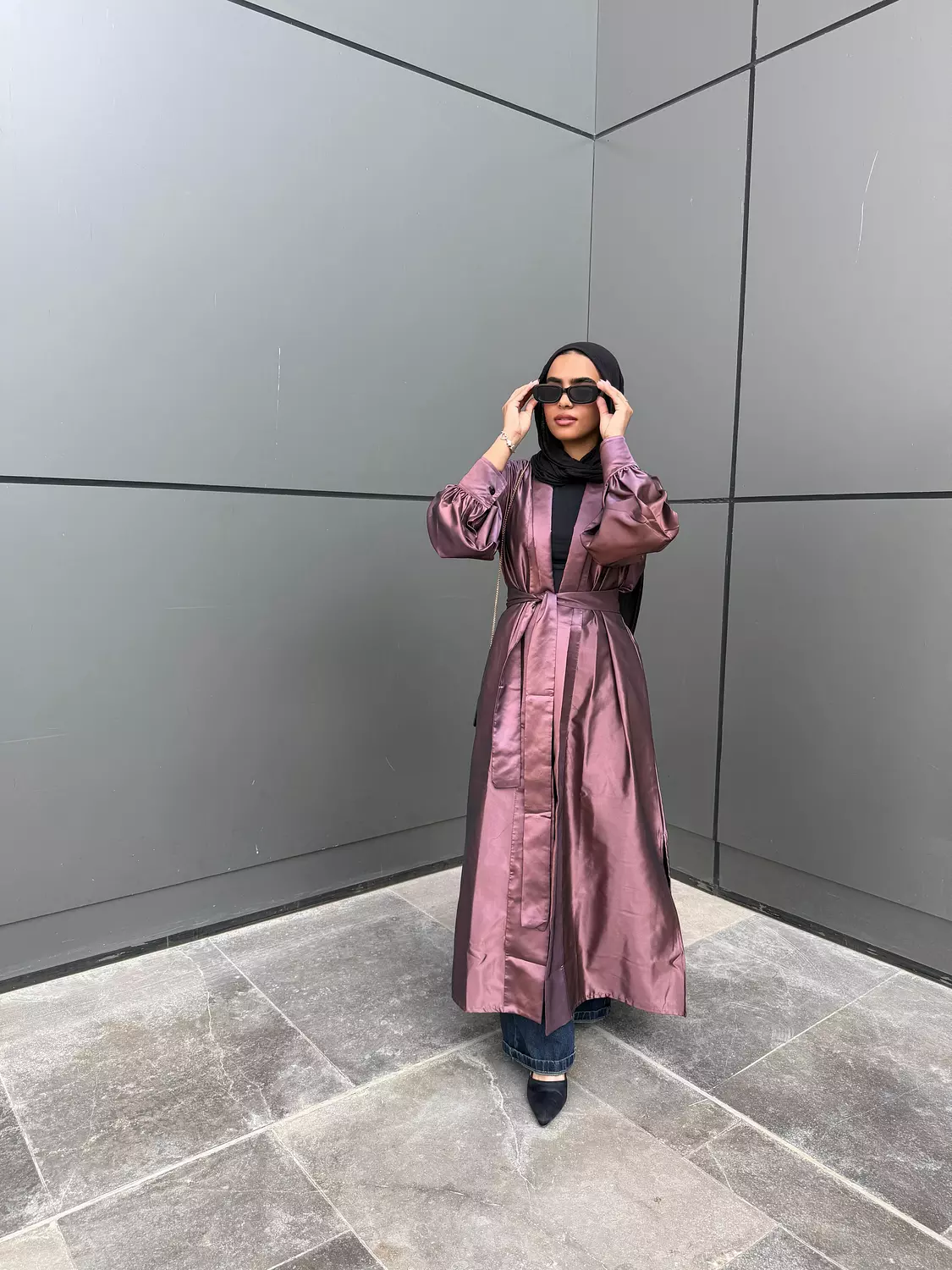 Karla Tafta in Metallic Mauve 1