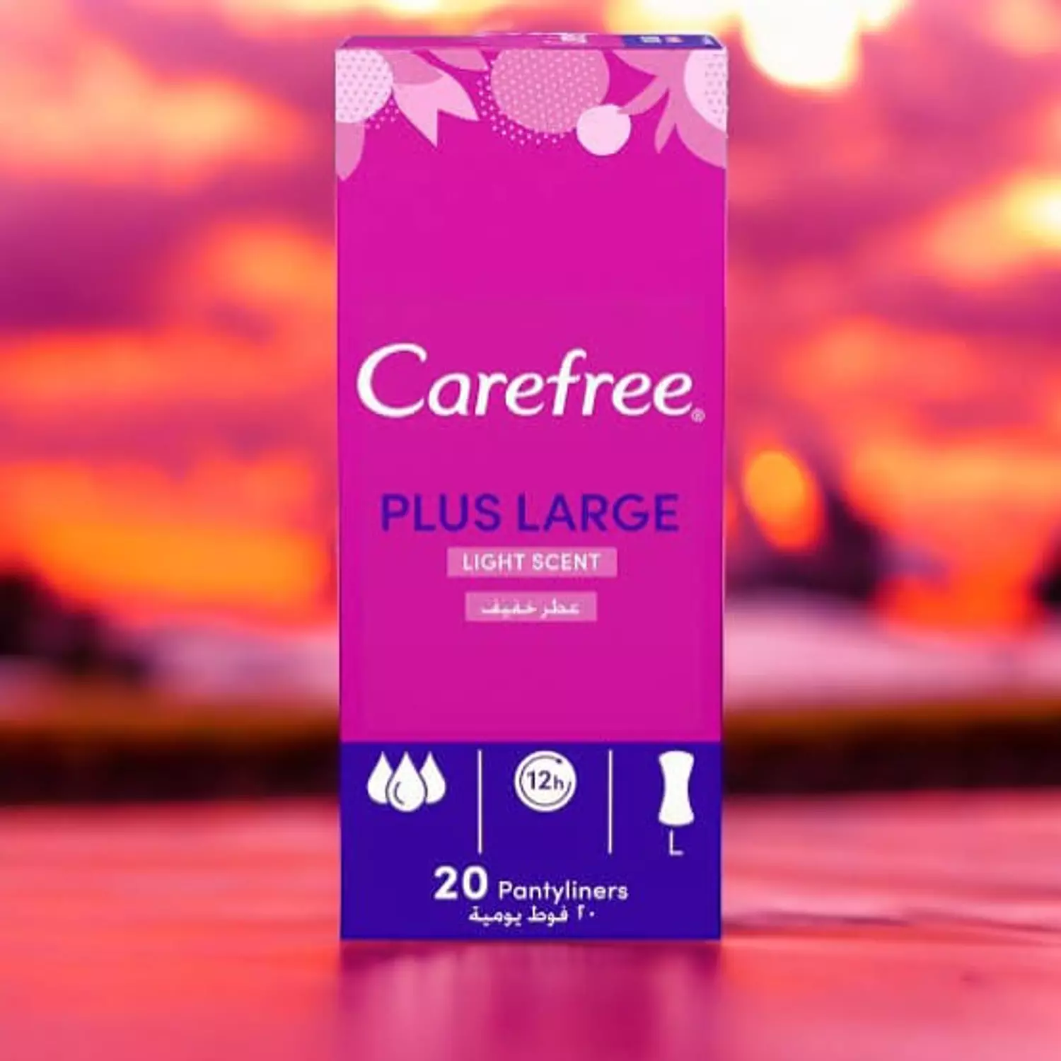 Carefree Plus Large Panty Liners With Fresh Scent - 20 pads image
