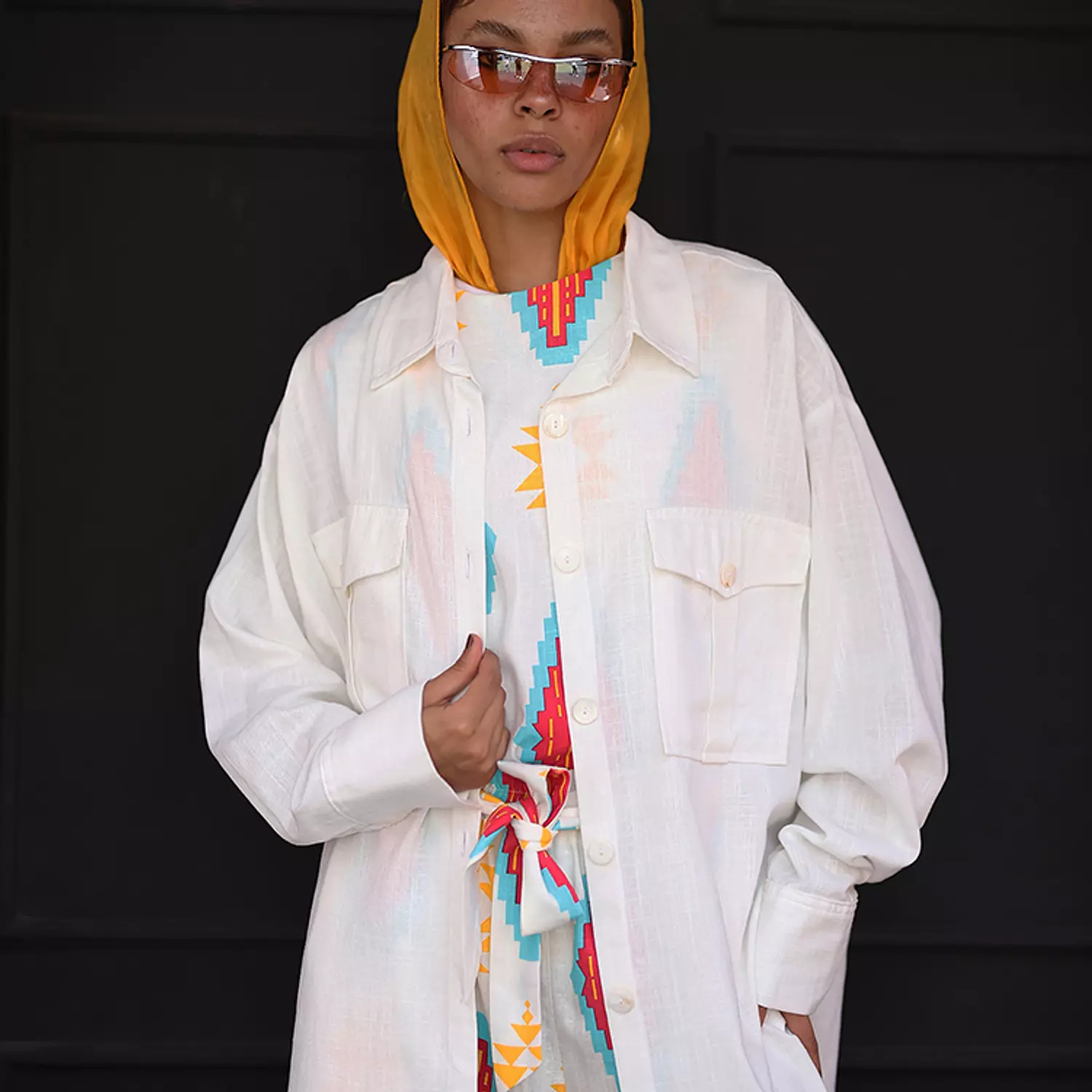 Linen White Shirt image