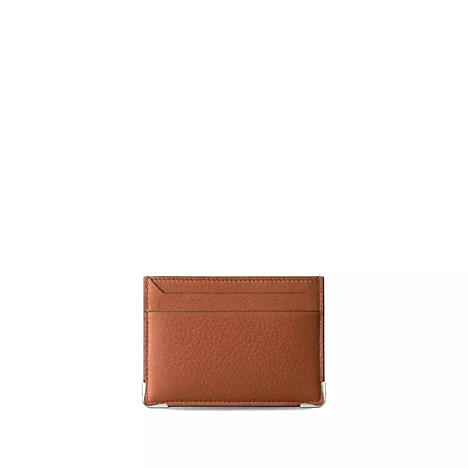 Cartier double card holder is crafted from Orange calfskin hover image