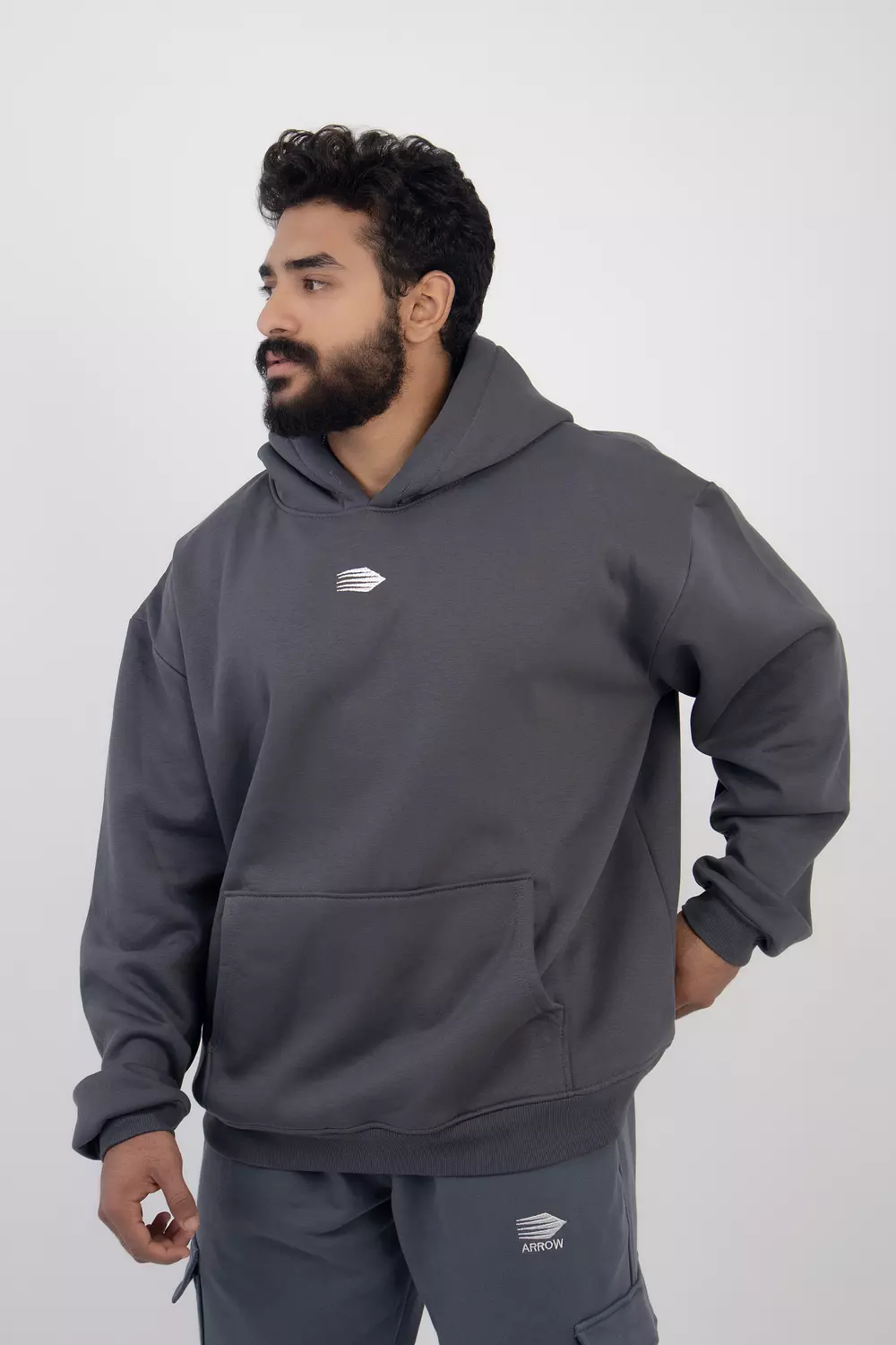oversized Hoodie Charcoal  1