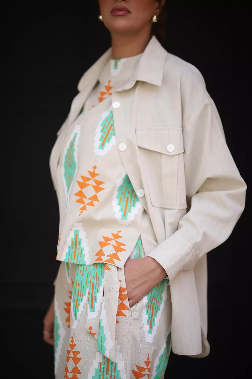 Linen Nude Shirt 8